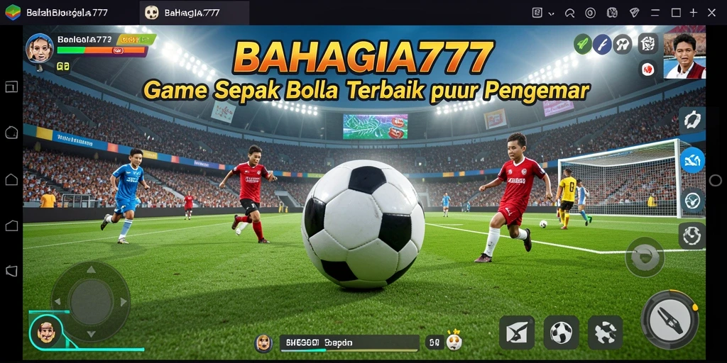 Tampilan gameplay menarik dari BAHAGIA777 yang menunjukkan aksi sepak bola.