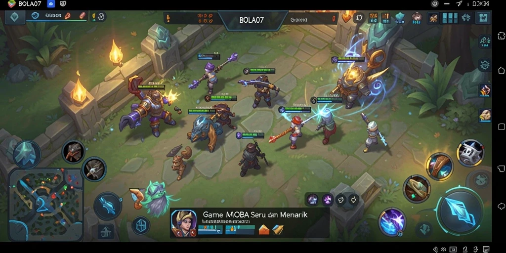 Screenshot gameplay BOLA07 menampilkan pertarungan seru dengan grafis memukau.
