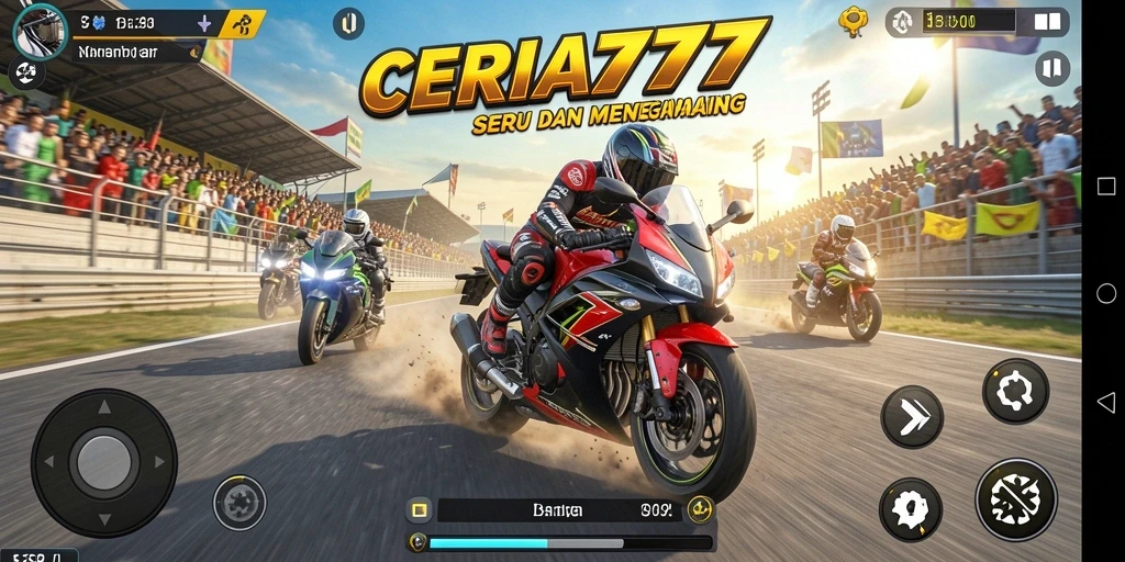 Tampilan gameplay kompetitif dan seru dari CERIA777.