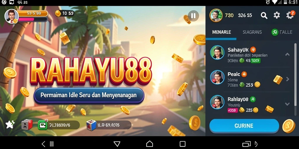 Tampilan gameplay RAHAYU88 dengan karakter dan item menarik.