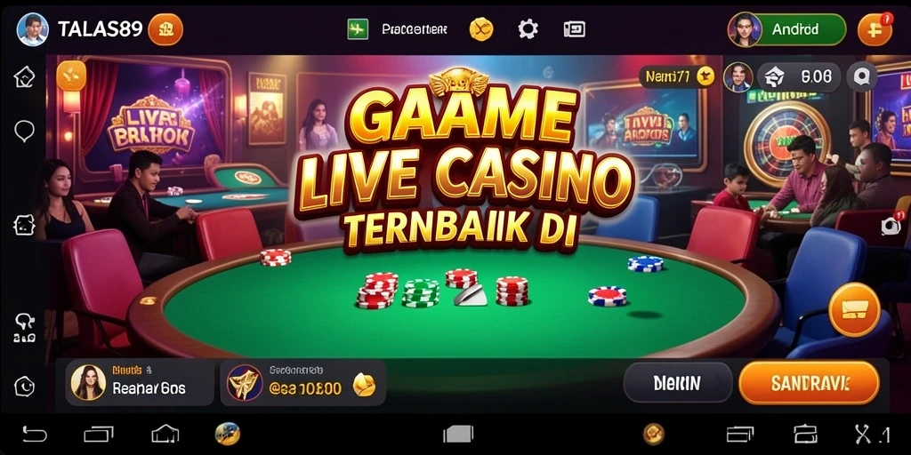 Tampilan gameplay Live Casino TALAS89 yang mengasyikkan dan interaktif.