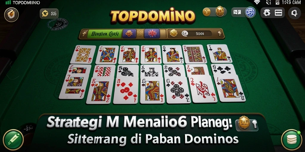 Gameplay mendebarkan di papan domino pada TOPDOMINO.