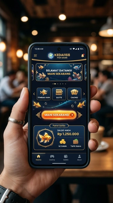Tampilan antarmuka aplikasi kedai168 yang bersih dan modern.
